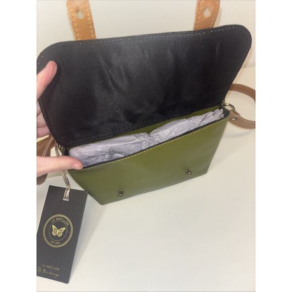 NWT Le Papillon - Butterfly- B The Change-‎ Black/ Gray Crossbody Purse Messenge - Picture 4 of 7